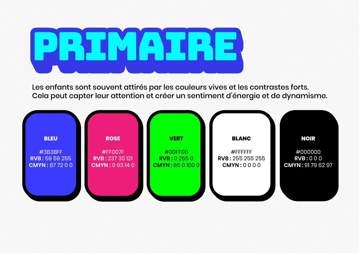 Palette de couleurs Club des Héros Parc